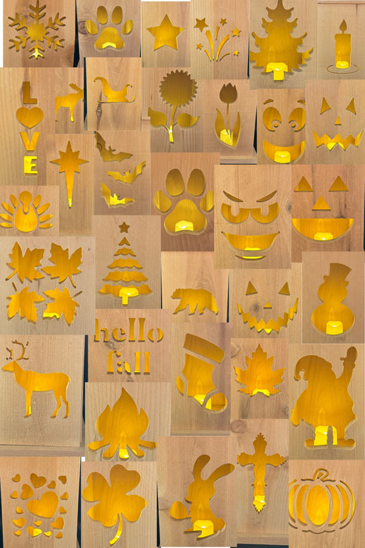 Solid Cedar Wood Lantern