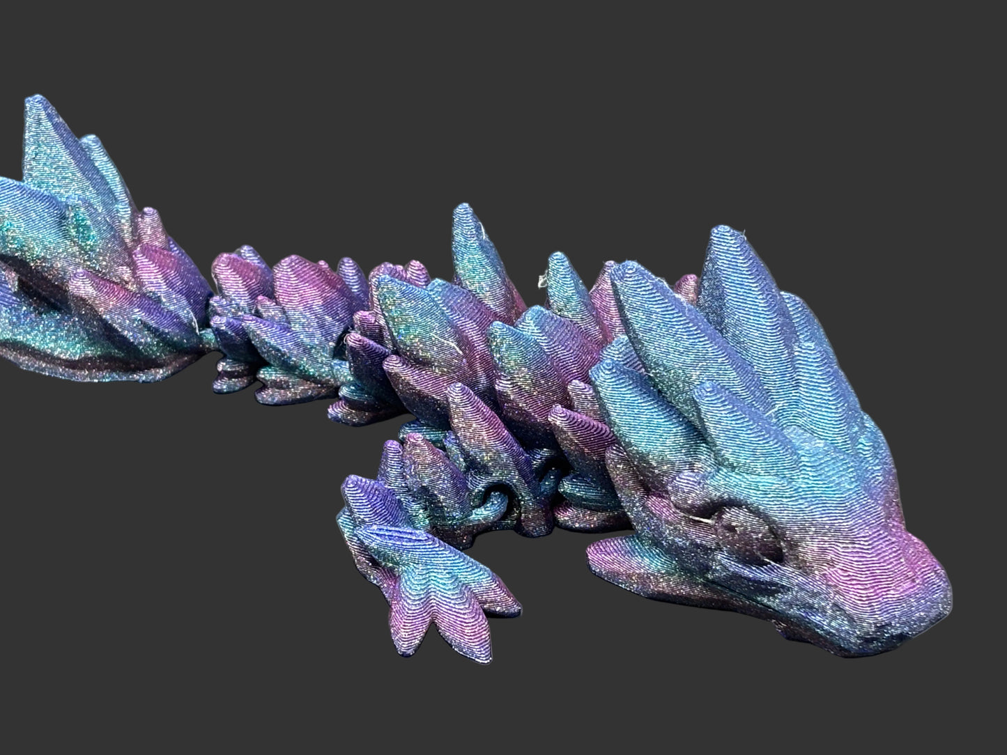 Articulated 3D printed Gemstone Dragon Figurines