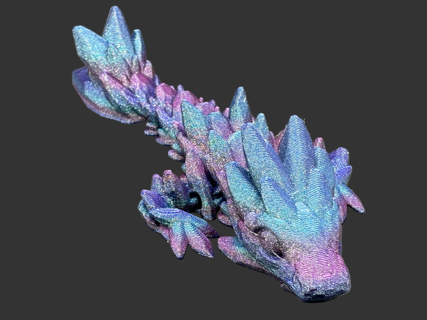 Articulated 3D printed Gemstone Dragon Figurines