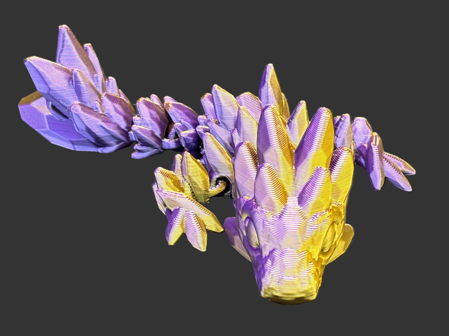 Articulated 3D printed Gemstone Dragon Figurines