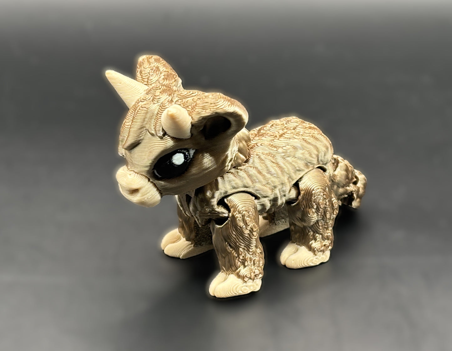 Articulated 3D printed Highlander Cattle Figurines