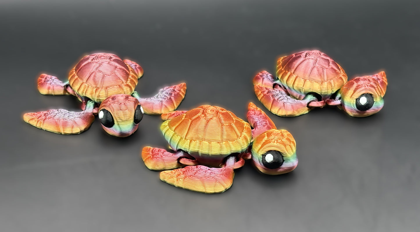 Articulated 3D printed Turtles