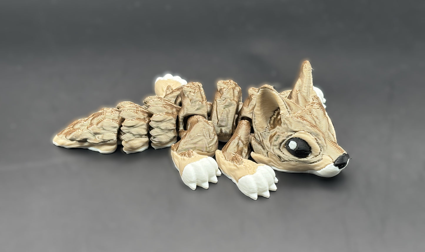 Articulated 3D printed Wolf Figurines