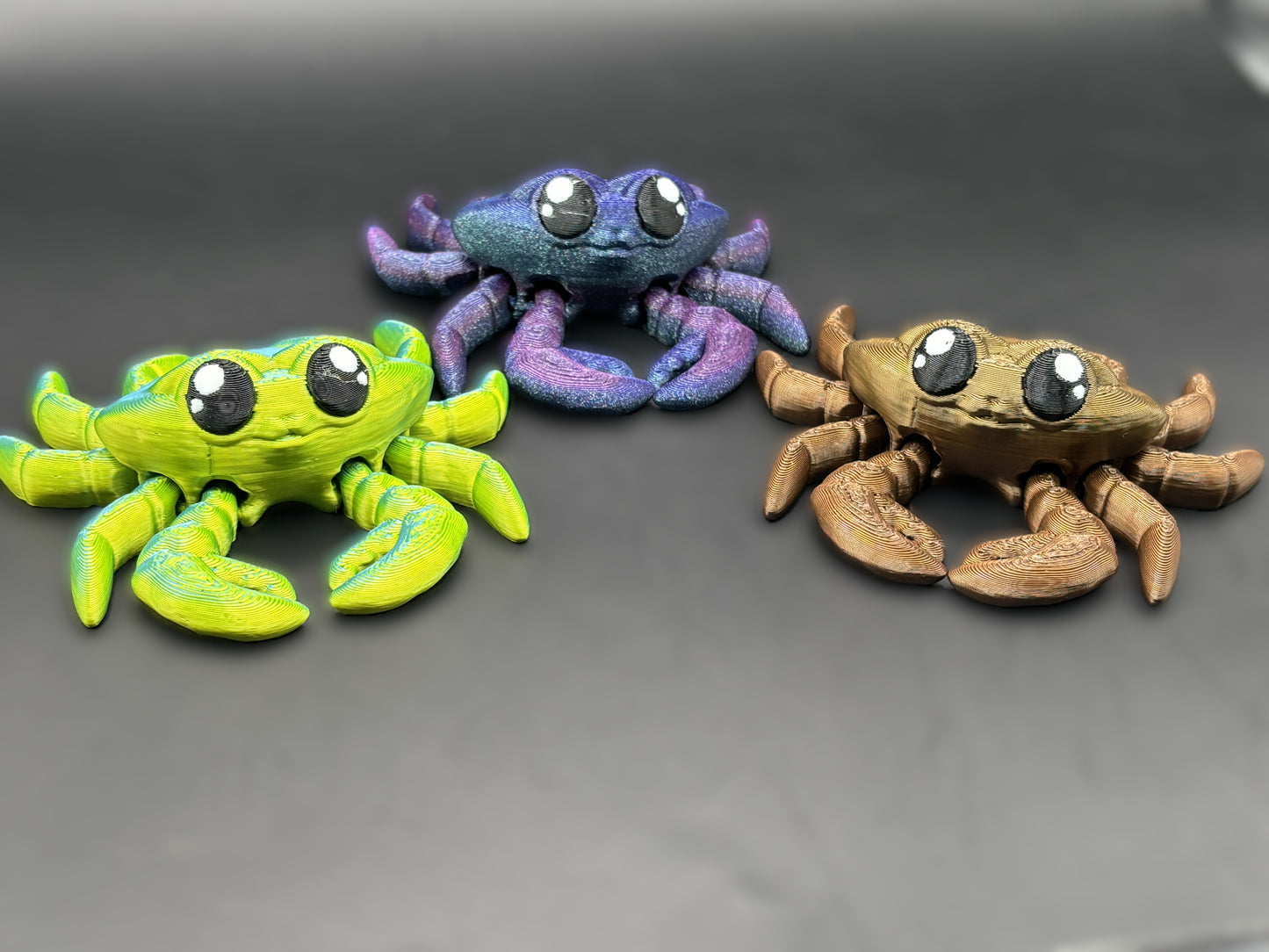 Articulated 3D printed Crabs