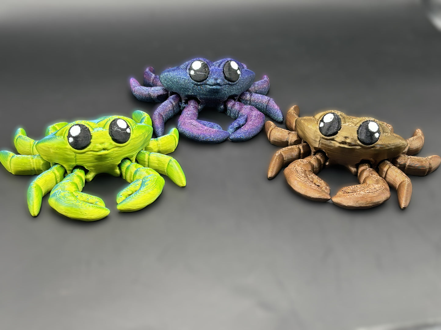 Articulated 3D printed Crabs