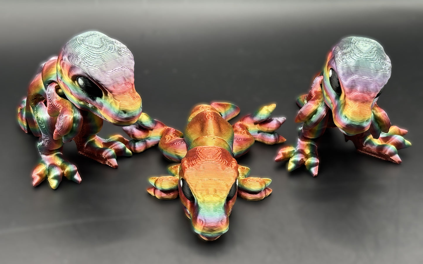 Articulated 3D printed T Rex Figurines