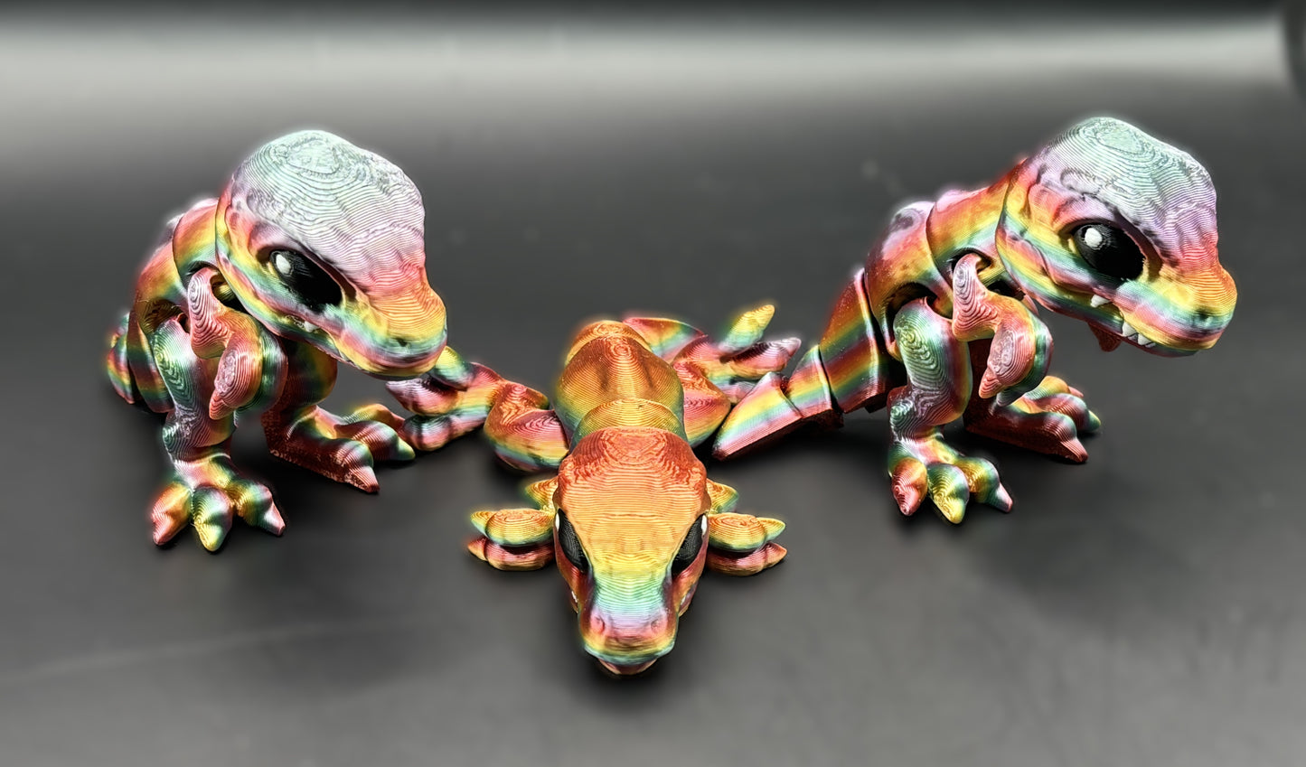 Articulated 3D printed T Rex Figurines