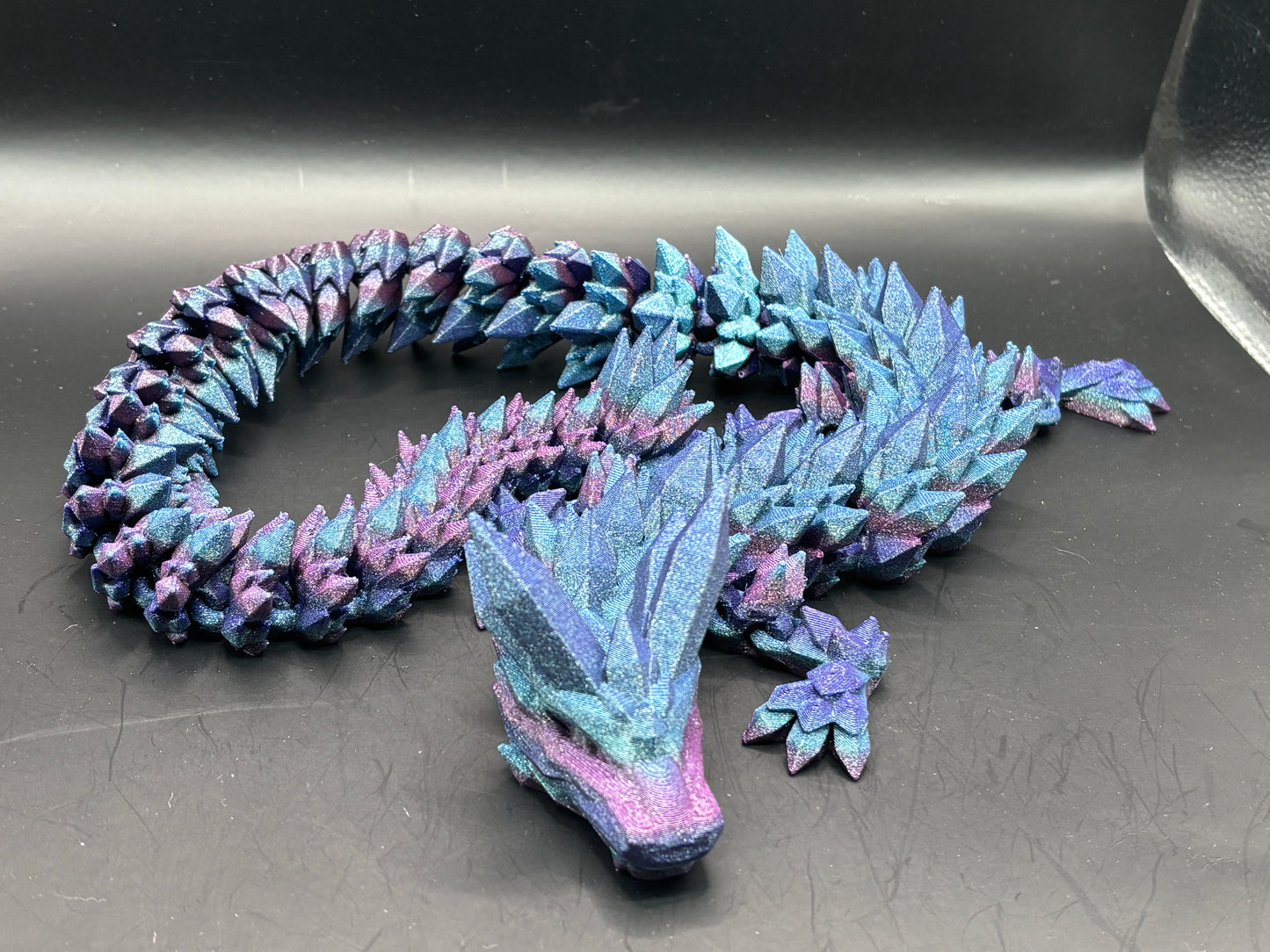 Articulated 3D printed Large Crystal Dragon Figurines