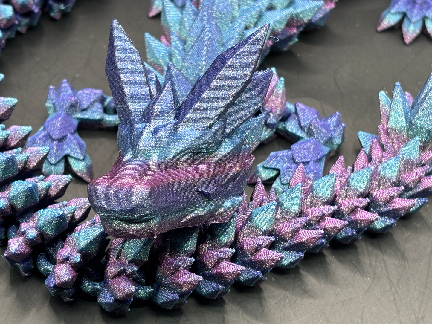 Articulated 3D printed Large Crystal Dragon Figurines