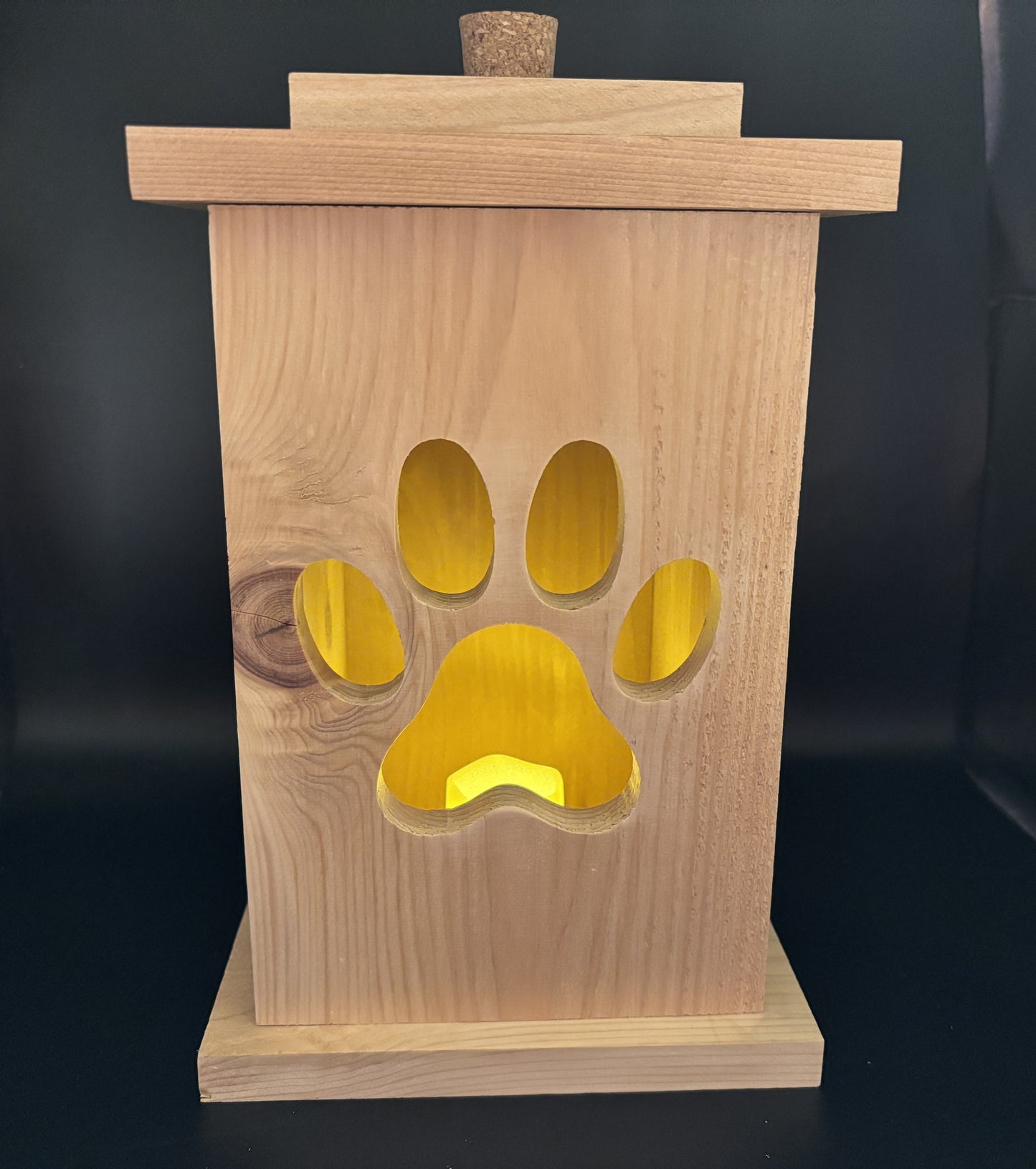 Solid Cedar Wood Lantern