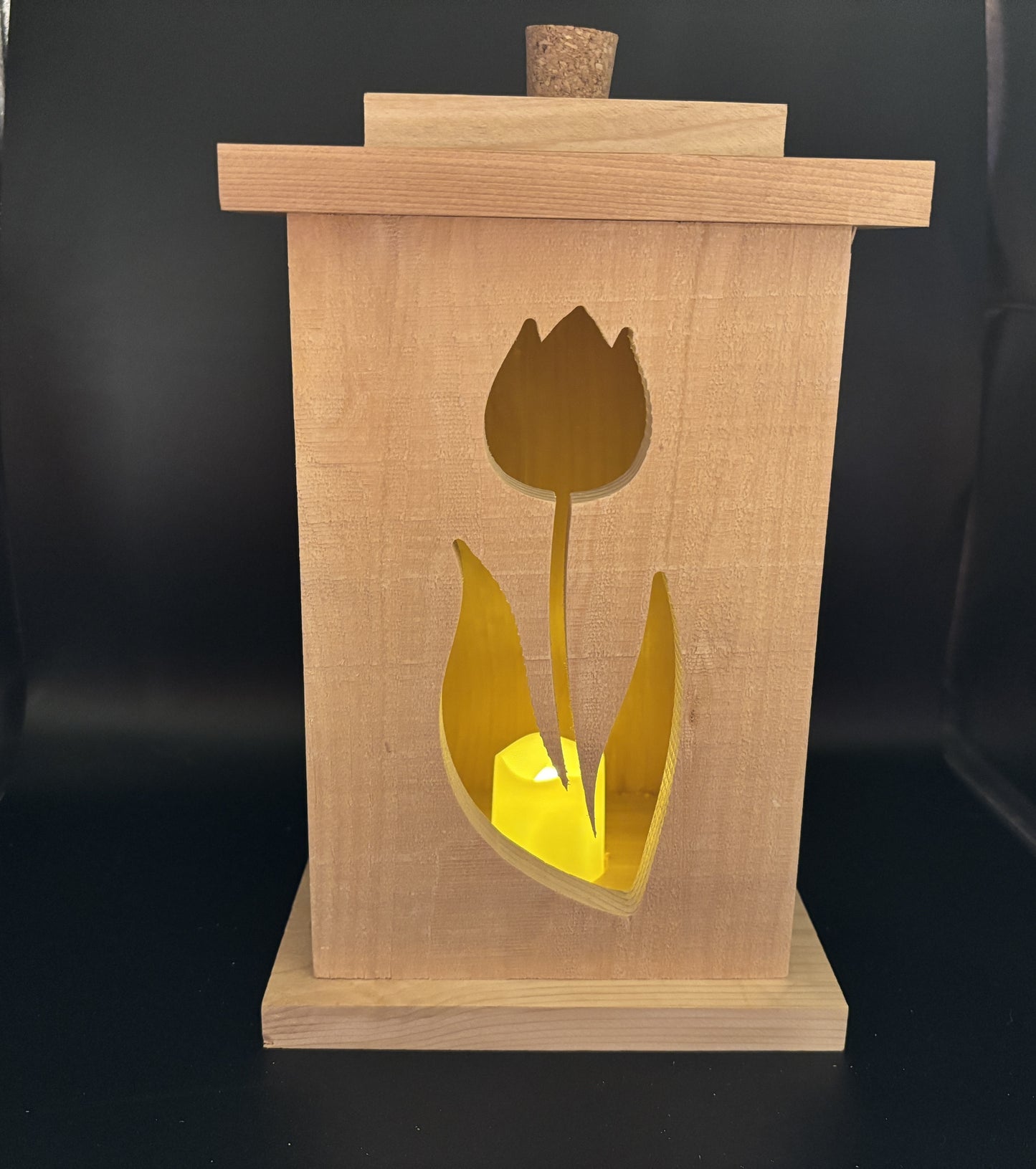 Solid Cedar Wood Lantern