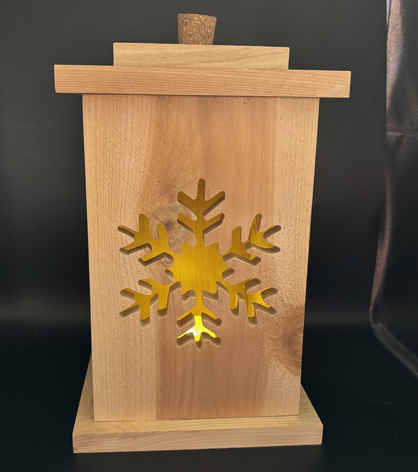 Solid Cedar Wood Lantern