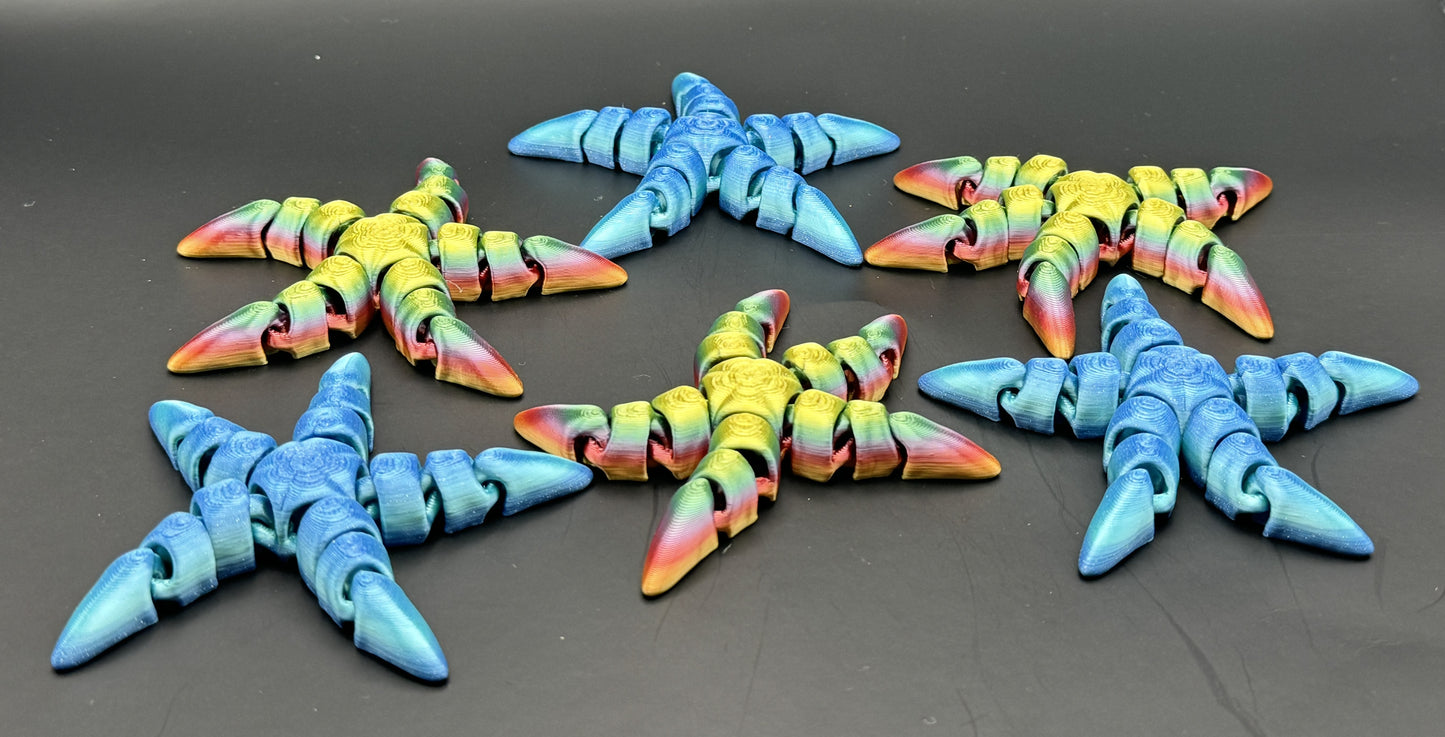 Articulated 3D printed Starfish Figurines