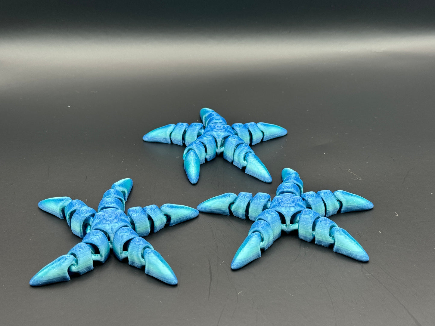 Articulated 3D printed Starfish Figurines