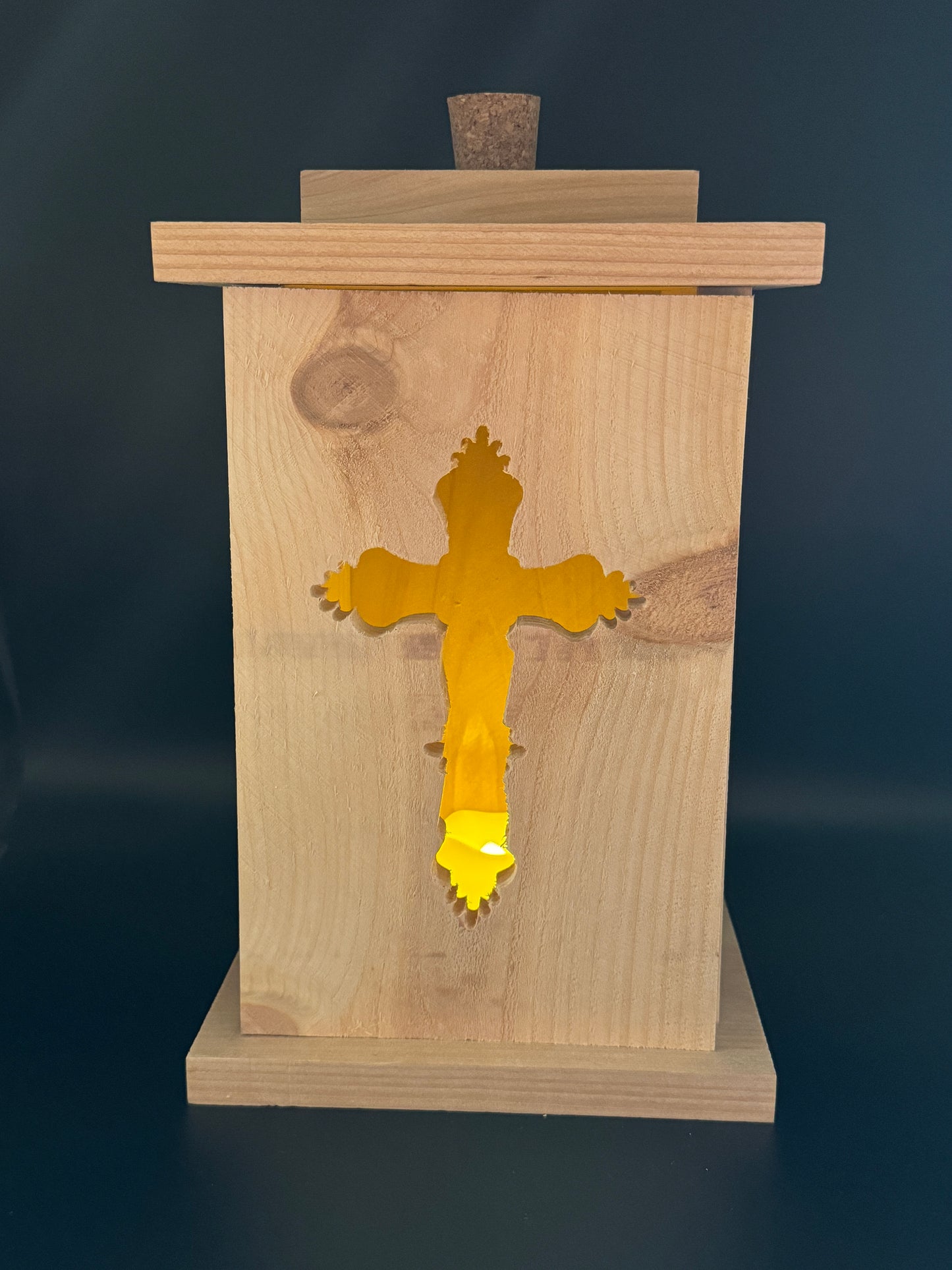 Solid Cedar Wood Lantern