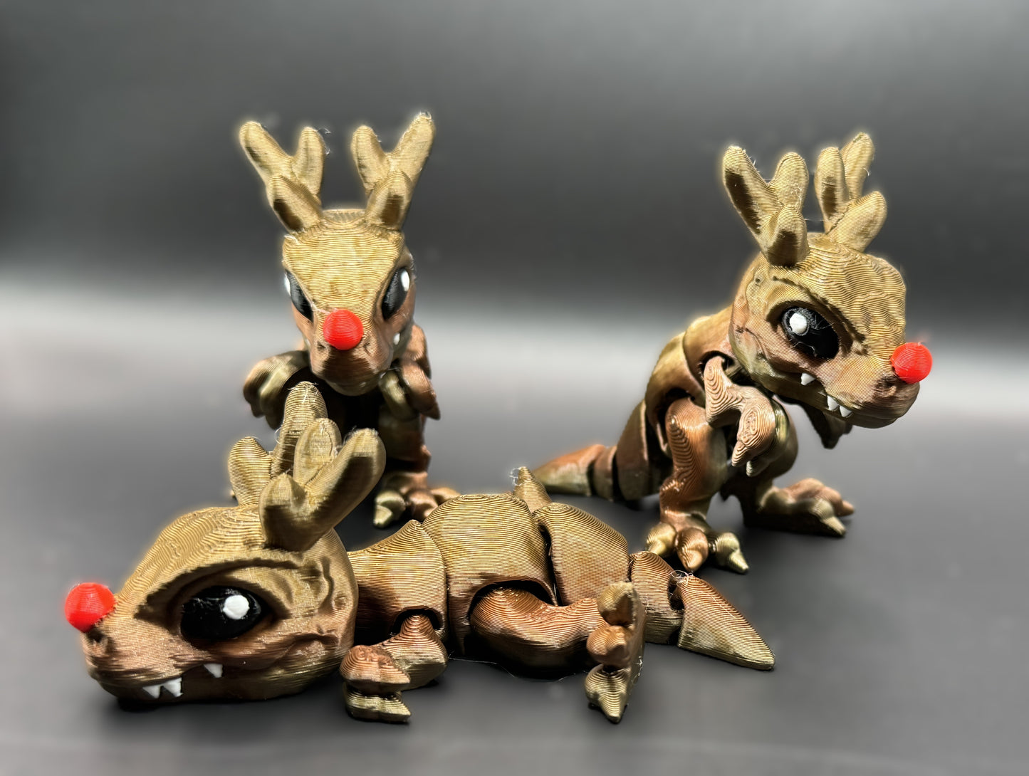 Articulated 3D printed T Rex Figurines