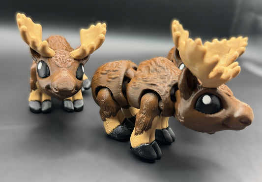 Articulated 3D printed Moose Figurine