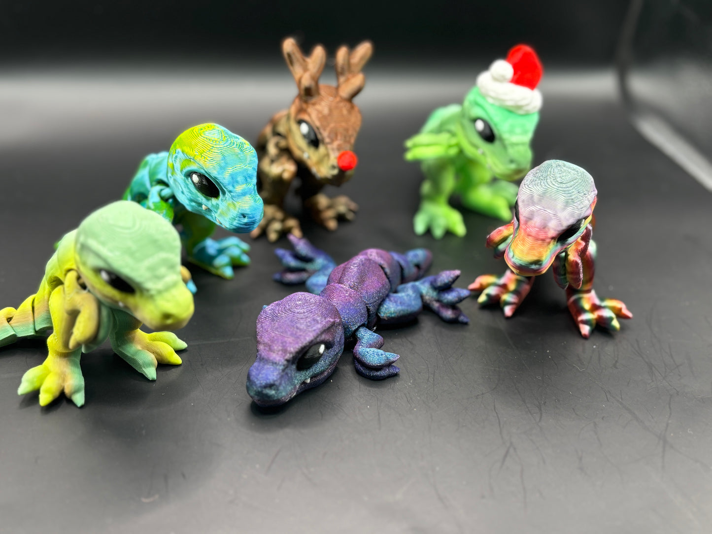 Articulated 3D printed T Rex Figurines
