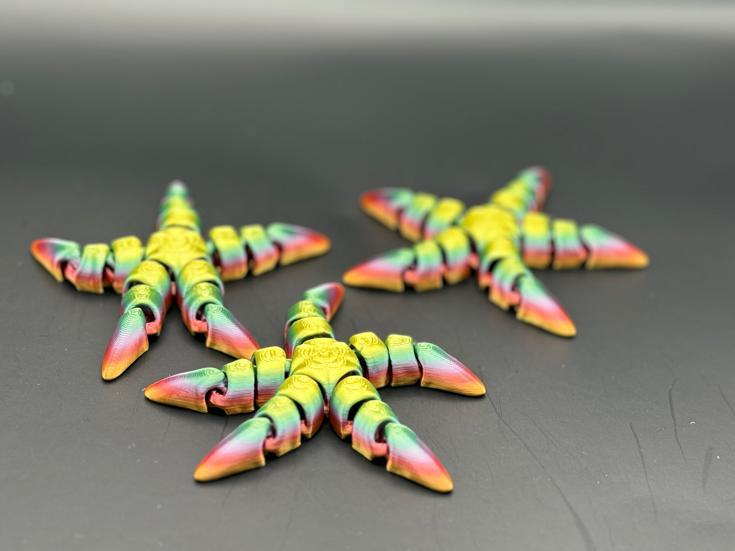 Articulated 3D printed Starfish Figurines