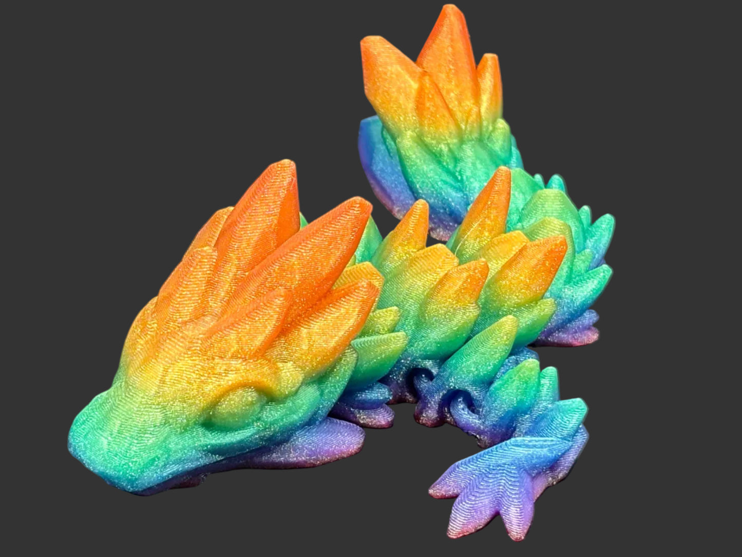 Articulated 3D printed Gemstone Dragon Figurines